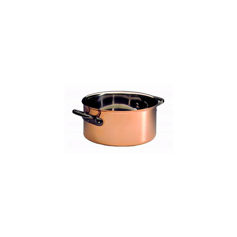 Matfer Bourgeat Casserole / Rondeau With Lid, 9.5 Copper 367124