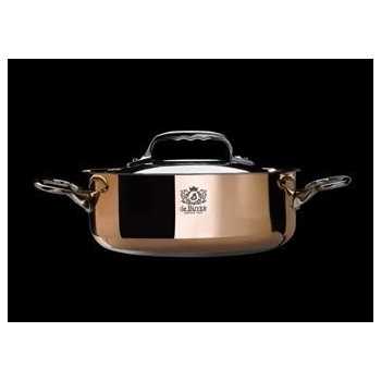 De Buyer 6241.28 De Buyer Sauté-pan Copper Stainless Steel PRIMA MATERA with lid ø11'' - 5.2qt Prima Matera Copper Induction ...