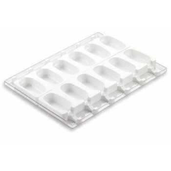 Silikomart Set of 2 Ice Cream Molds - Tray and 50 Sticks - Traditional Shape - L 15.5'' x W 11.75'' x H 1.25''