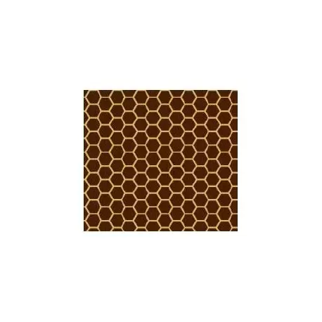 Pastry Chef's Boutique F000484 Chocolate Transfer Sheets 12'' x 15.5'' - Honeycomb - Pack of 10 Sheets Chocolate Transfer Sheets