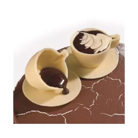 Martellato 380255 7 Expresso Cups Chocolate Polycarbonate Molds Chocolate Cups Molds