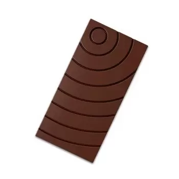 Chocolat Form POP1326 Polycarbonate Chocolate Bars Mold - Wavy - 3 Cavities - Tablets Molds