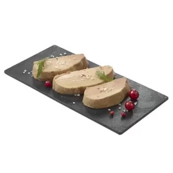 Pastry Chef's Boutique PS52504 Tray Slate 7.9x3.9 Black - 100pcs Plates and Trays