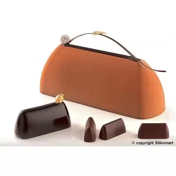 Silikomart 36.125.00.0065 Silikomart Siliconflex SF125 CHOCO GIANDUIA - 24 Cavity - 50X18 H23 mm - 175mm x 300mm Non-Stick Si...