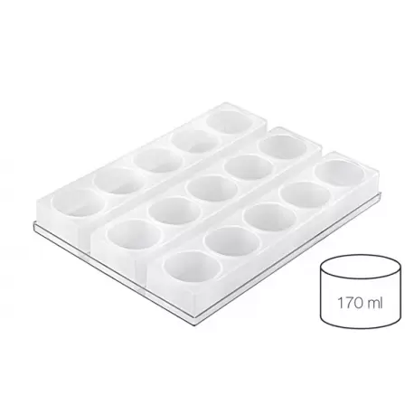 Silikomart 25.170.87.4598 Silikomart Professional MULTIFLEX 70/3 - SET 3 SILICONE MOULD ø 70 x 45 mm Clear Silikomart Silicon...