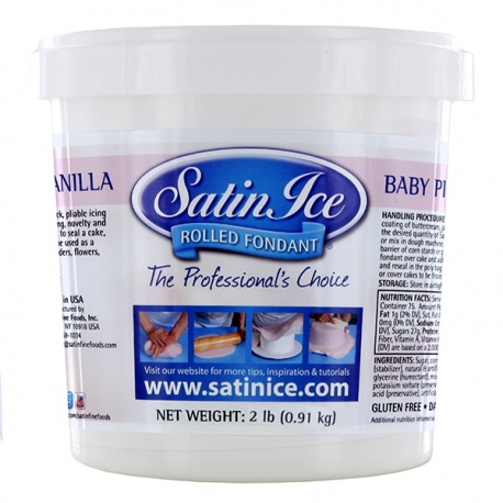 Satin Ice 20 lb. White Vanilla Rolled Fondant Icing