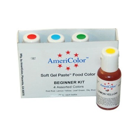Americolor 4-Color Soft Gel Paste Food Color Kit
