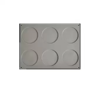 Pavoni Decoration Silicone Mold DISCO GRANDE - GG003 - 6 Indents - mm Ø 110 X 3,5 mmH Vol: 33 ml