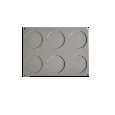 Pavoni Decoration Silicone Mold DISCO GRANDE - GG003 - 6 Indents - mm Ø 110 X 3,5 mmH Vol: 33 ml