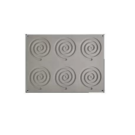 Pavoni Decoration Silicone Mold SPIRALE - GG005 - 6 Indents - Ø 120 X 110 X 3,5 mm - Vol: 15 ml