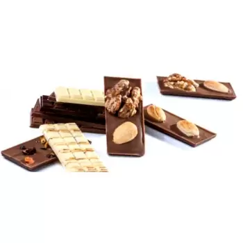 Martellato MA2007 Polycarbonate Chocolate Mold - Chocolate Mini Bars - 12 pcs 74x33 h5mm -13 gr approx Bars & Napolitains Molds