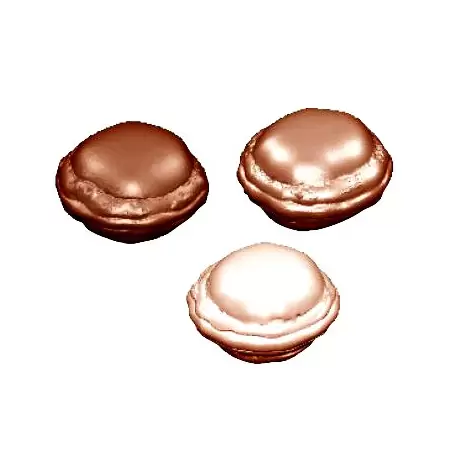 Polycarbonate Classic French Macarons Chocolate Mold - 30 x 30 x 10 mm - 5gr - 4x6 Cavity - 275x175x24mm