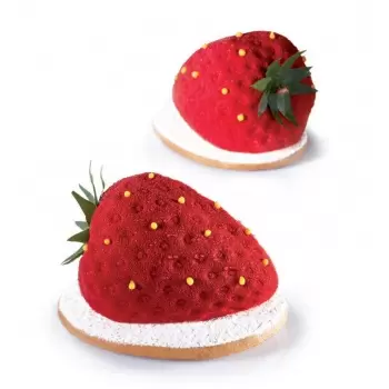 Pavoflex - TUTTIFRUTTI FRAGOLA STRAWBERRY - 30mmx40mm - 20 Cavity - Ø 71 x 54 x 46 mm H Vol: 90 ml