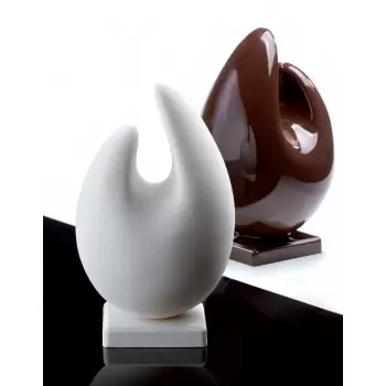 Pavoni KT140 Pavoni Thermoformed Egg Chocolate Mold UOVO ORGANIC mm Ø 135 x 215 H - 2Pieces Thermoformed Chocolate Molds