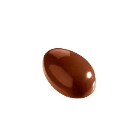 Chocolate World CW2137 Polycarbonate Glossy Chocolate Egg Chocolate Mold - 43 x 30 x 14 mm - 12gr - 4x5 Cavity - 275x175x24mm...