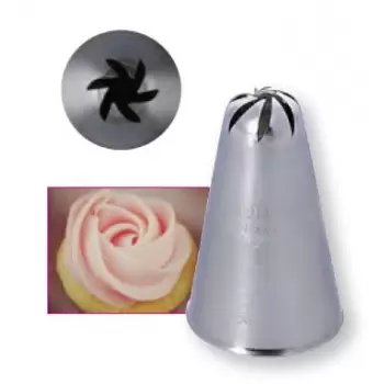 De Buyer 2129.09 De Buyer Stainless Steel Pastry Tip Rose 8 Points - Ø 0.9cm Home