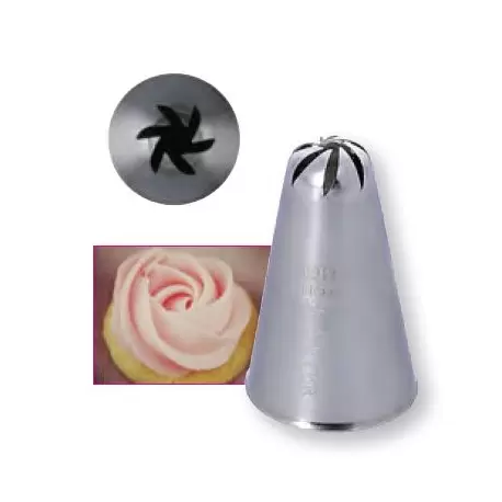 De Buyer 2129.09 De Buyer Stainless Steel Pastry Tip Rose 8 Points - Ø 0.9cm Home