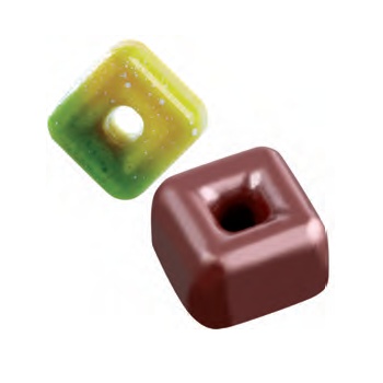 Polycarbonate Square Chocolate Mold 21 Cavities