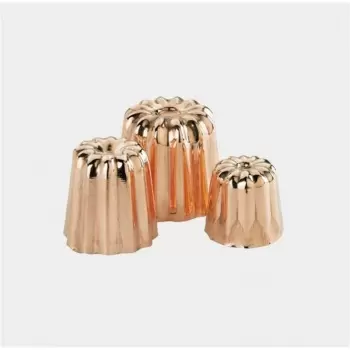 De Buyer 6820.55 De Buyer Copper Caneles Bordelais Molds - Large Caneles ø 2 1/8'' Baba & Canneles Molds