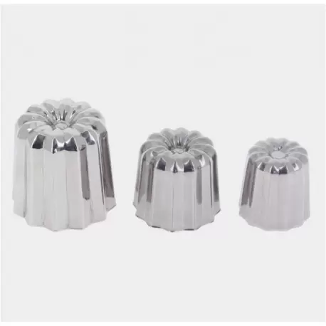 De Buyer 3065.35 De Buyer Stainless Steel Caneles Bordelais Molds - Mini Caneles ø 1 1/3'' Baba & Canneles Molds