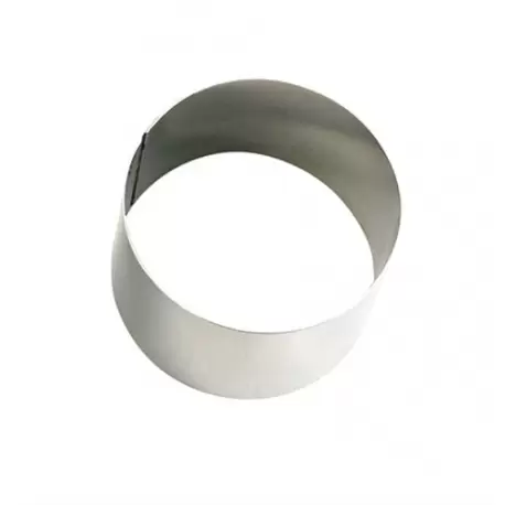 De Buyer 3989.06 De Buyer Stainless Steel Individual Entremet Round Ring - Ø 6 cm x 4.5 cm - Each Individual Cake Rings