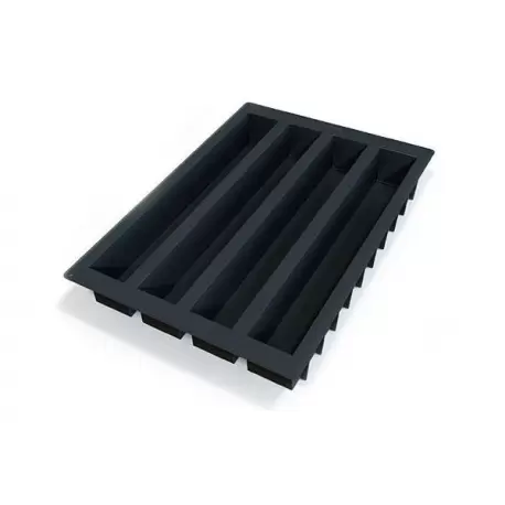 Silicone Square Logs Molds - 4 Cavity - 495 x 70 mm - H. 70 mm - 4 x 2401 ml