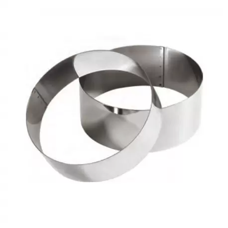 Pastry Chef's Boutique M06861 Special Wedding Cake Stainless Steel High Cake Ring - 8 cm High - Ø 20 cm - Extra High Wedding ...