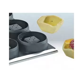 Pastry Chef's Boutique M07854 Square Plain Kali Tart Mold - 15 Cavity - Ø 2.8 x 1.8 cm - 29 x 19 cm Tart & Quiches Pans