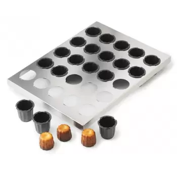 Matfer Bourgeat 347415 Matfer Bourgeat Exoglass® Mini Caneles Baking Set - Ø 1 1/3" - 30 pcs Exoglass Molds