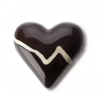 HEART Polycarbonate Single Heart Chocolate Mold - 9 x 9 x 8.5 cm Valentine's Molds