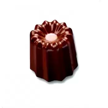 Cabrellon 11981 Polycarbonate Chocolate Mold Mini Canneles Ø 30 h 22 mm - 5x8 pc 9gr -275x175x26mm Modern Shaped Molds