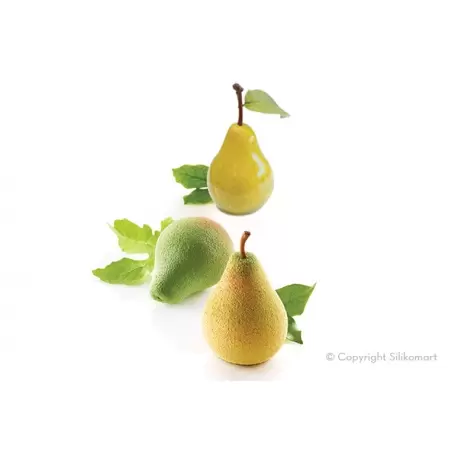 Silikomart Professional PERA & FICO 115 Pear Silicone Mold - 60 x 55 x 76 mm - 5 Cavity - 115 ml