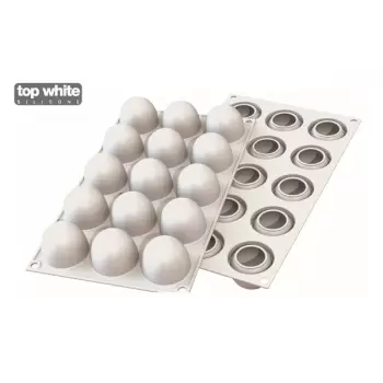 Silikomart Professional TRUFFLES 40 Silicone Truffles Spheres Mold - Ø 42 x 36 mm - 40 ml - 15 Cavity