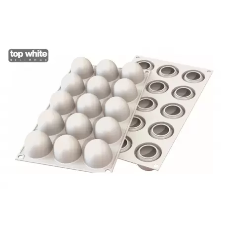 Silikomart Professional TRUFFLES 40 Silicone Truffles Spheres Mold - Ø 42 x 36 mm - 40 ml - 15 Cavity