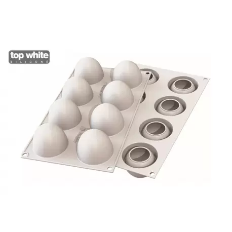 Silikomart Professional TRUFFLES 70 Silicone Truffles Spheres Mold -Ø 52 h 45 mm - 70ml - 8 Cavity