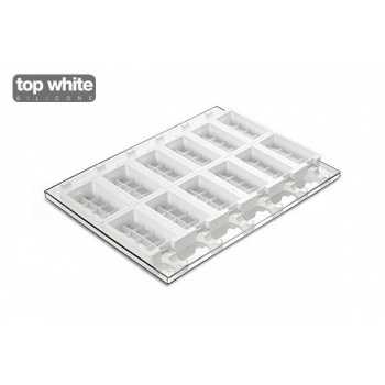 Silikomart Set of 2 Ice Cream Molds - Tray and 50 Sticks - Rectangular Shaped - L 15.5'' x W 11.75'' x H 1.25''