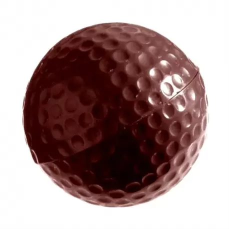 Chocolate World CW1206 Polycarbonate Golf Ball Chocolate Mold - Ø40 mm - 40 x 40 x 20 mm - 20gr - 3x6 Cavity - 275x135x24mm O...