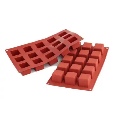 Silikomart SF105 Silikomart Silicone Molds - Mini Cubes - 35 x 35 x 35 mm - 42 ml - 15 Cavity Non-Stick Silicone Molds