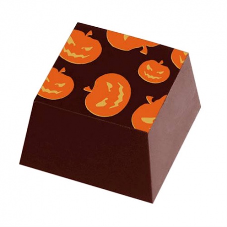 Lf003182 Chocolate Transfer Sheets Halloween Pumkins Heads Pack