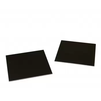 Pastry Chef's Boutique PIBS100BL Deluxe Matte Black Square Monoportion Pastry Cake Tray - 10 x 10 cm - Black - 200 pcs Mono C...