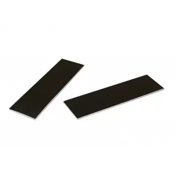 Pastry Chef's Boutique PIBS137BL Deluxe Matte Black Rectangular Monoportion Pastry Cake Tray - 16 x 5 cm - Black - 200 pcs Mo...