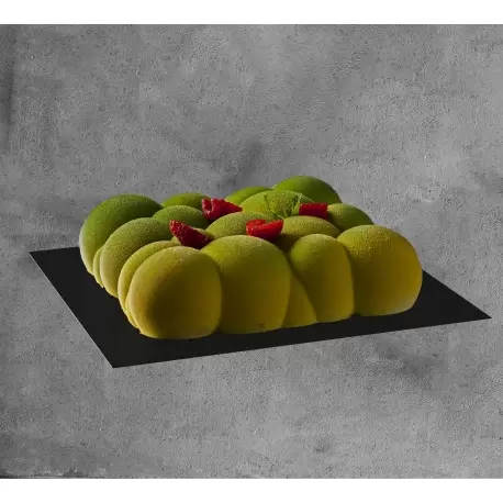 Pastry Chef's Boutique PIBl1818BL Deluxe Matte Black Square Cake Board - 18 x 18 cm - 50 pcs Cake Boards