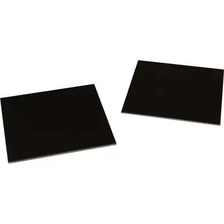 Pastry Chef's Boutique PIBl1818BL Deluxe Matte Black Square Cake Board - 18 x 18 cm - 50 pcs Cake Boards