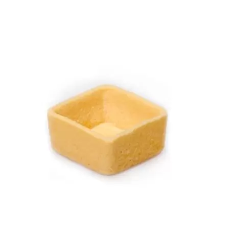 Pastry Chef's Boutique PCB5031 Mini Square Straight Edges Sweet Butter Tartlets - 1.3'' - 245 pcs Sweet Pastry shells