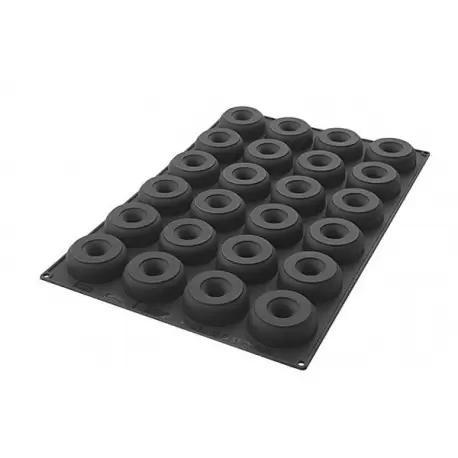 Silikomart Professional Full Size DONUT Mold - Ø 85 x 29 mm - 133 ml - 24 Cavity