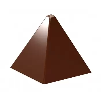 Polycarbonate Smooth Pyramid Chocolate Mold - 35 x 35 x 35 mm - 20gr - 3x7 Cavity - 275x135x24mm