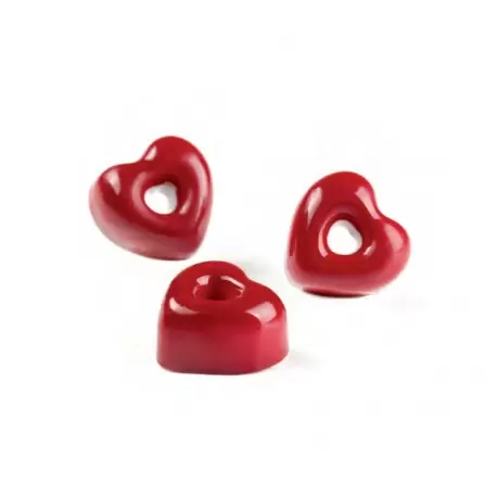 Pavoni Polycarbonate Chocolate Mold - ICONIC HEART Ring Mold - 21 Cavities - 29X30x16 mm - 10gr - 275mm x 135mm