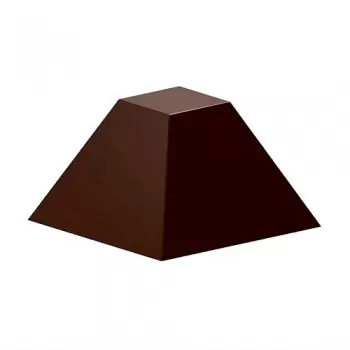 Chocolate World CW1915 Polycarbonate Pyramid Chocolate Mold - 27.5 x 27.5 x 11 mm - 8gr - 3x7 Cavity - 275x135x24mm Modern Sh...