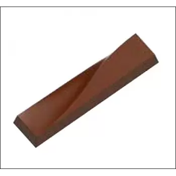 Polycarbonate Chocolate Mold Wavy Bar - 114x26.50x12 mm - 40 gr circa - 1x7 cav - 175x275x12 mm