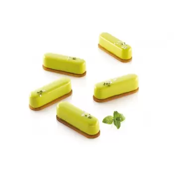 Silikomart Mini Fashion Eclair CAROLINE 30 Silicone Mold Set - 83 x 23 x 21 mm - 12 Cavity - 30 ml